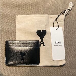 Authentic Ami Black Leather Card Holder- Make Me an Offer! 💝